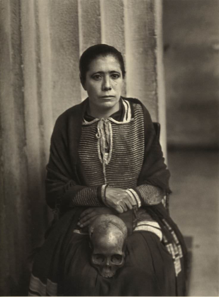 A local woman accused of witchcraft in Mexico City, Mexico in 1935.