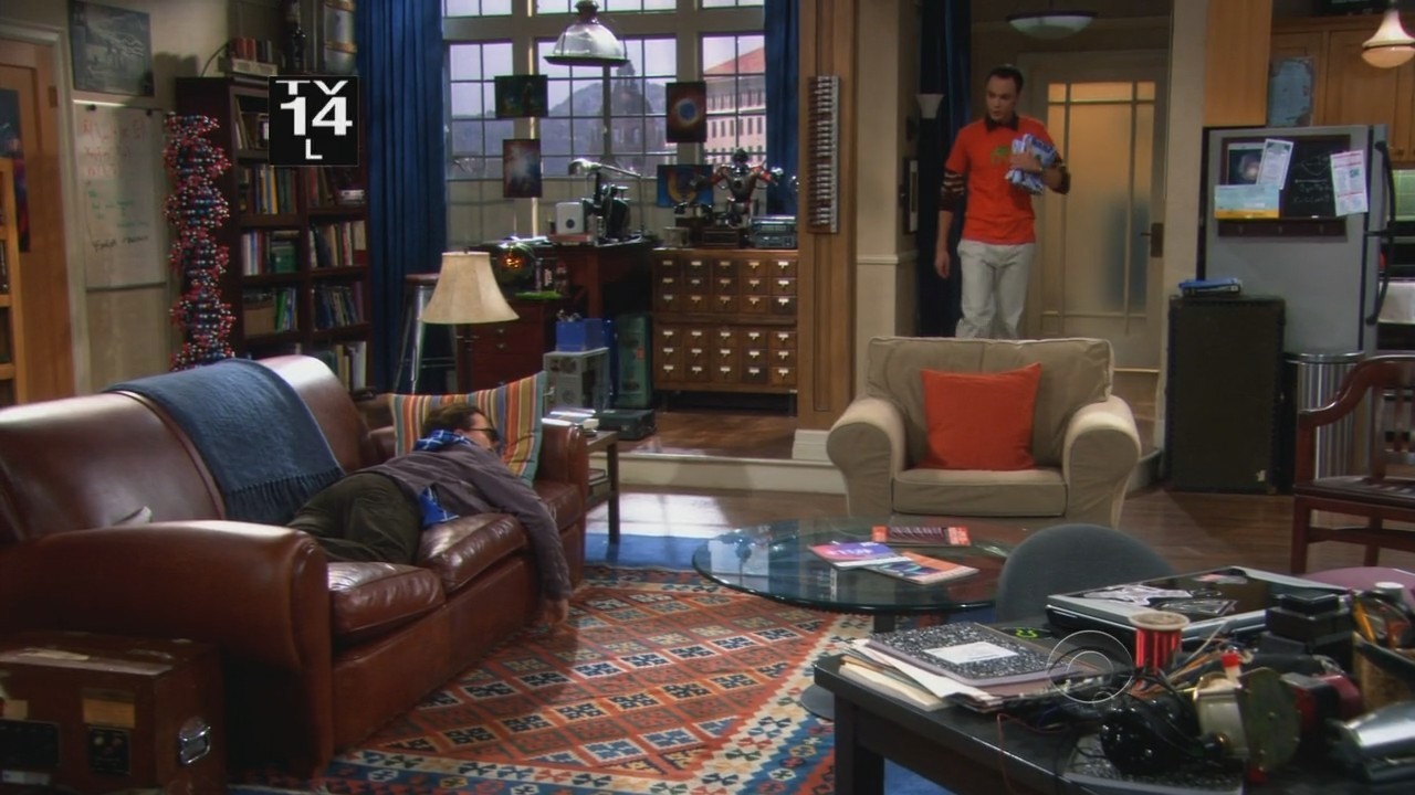 In 2007, “Big Bang Theory” set designers toured the apartments being used by current graduate students to see how young scientists really live. They did a faithful re-creation of the apartments, but after CBS tested the show, the sets were scrapped because they were too depressing