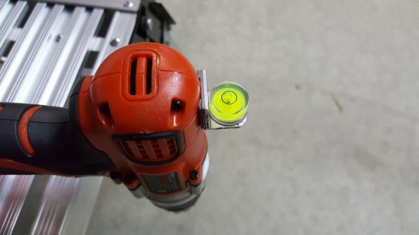 cordless drill with bubble level