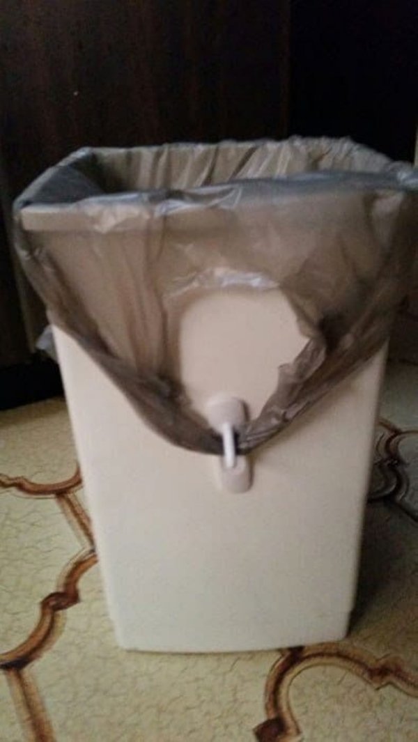 trash can for plastic grocery bags
