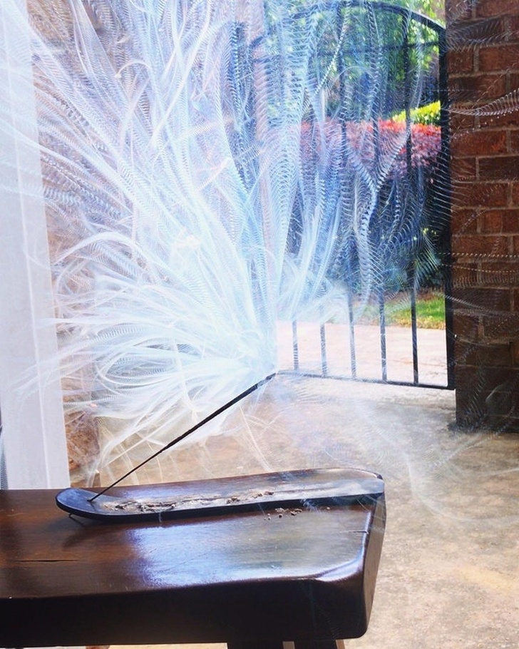 “Long exposure of some incense.”