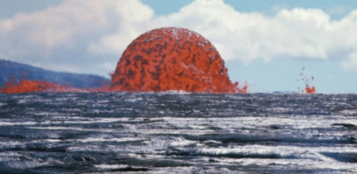 65-foot-tall “Lava Bubble” in Hawaii, 50 years ago