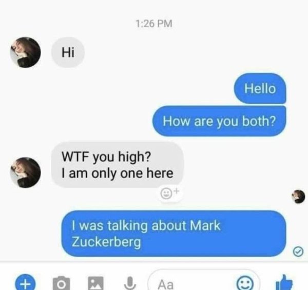 duck the zucc - Hi Hello How are you both? Wtf you high? I am only one here I was talking about Mark Zuckerberg
