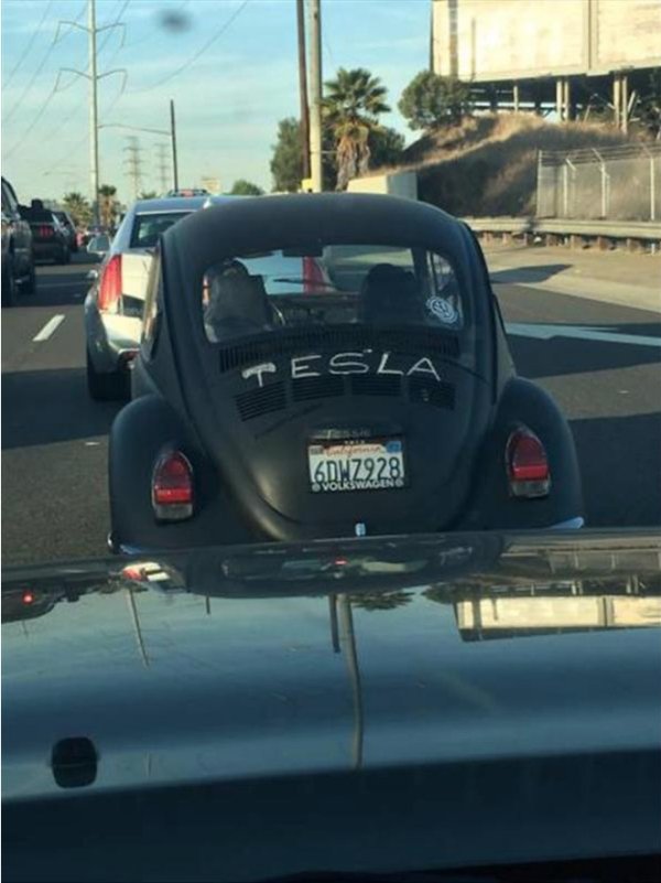vehicle registration plate - Tesla 6D12928 Vor