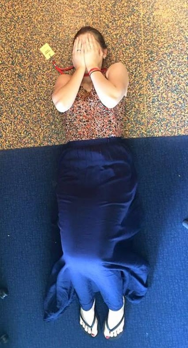 “I walked into the room and realized the floor had chosen the same outfit as me.”
