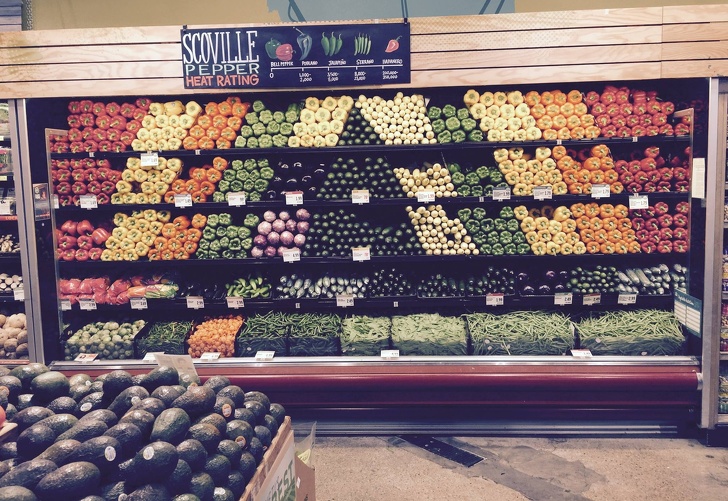 This whole veggie display