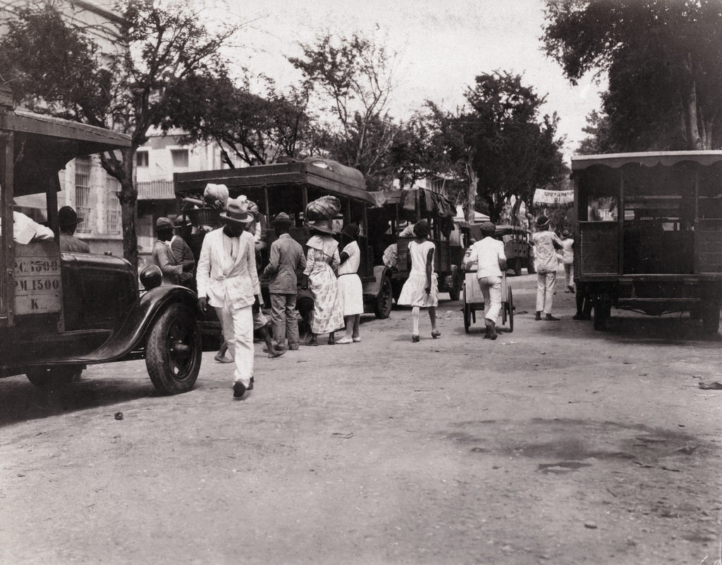A main road in Martinique in 1928.