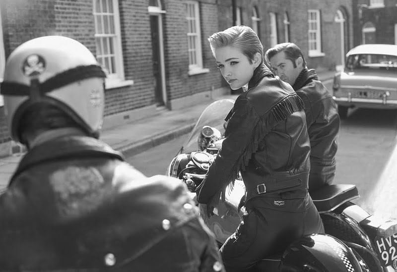 A female biker in England in 1965.