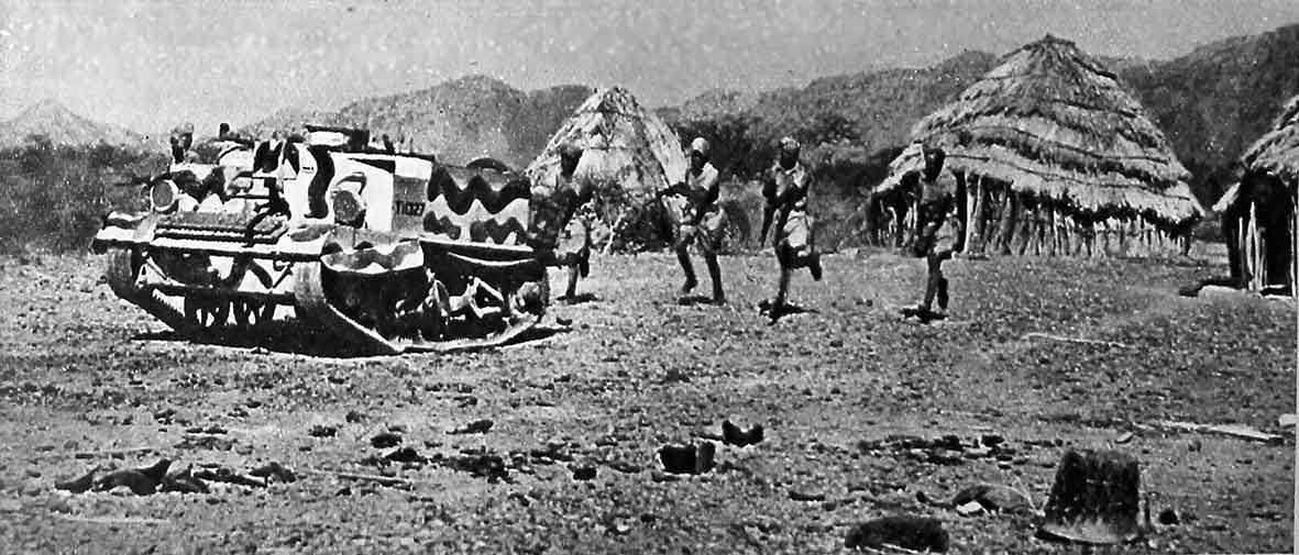 Indian troops training for an assault on an Italian held position in Somalia in 1940.