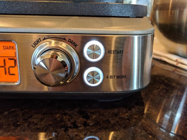 My new waffle maker has button for “A Bit More.”