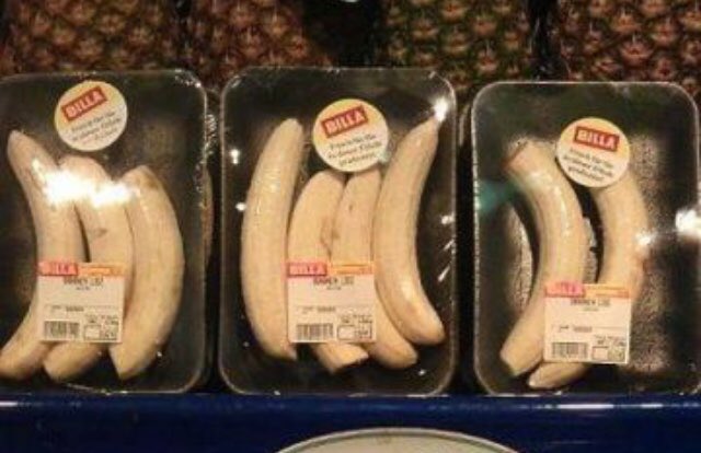 peeled banana in plastic - Erli