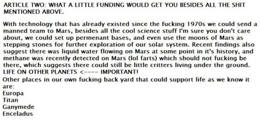 A very angry person explains why we must go to space