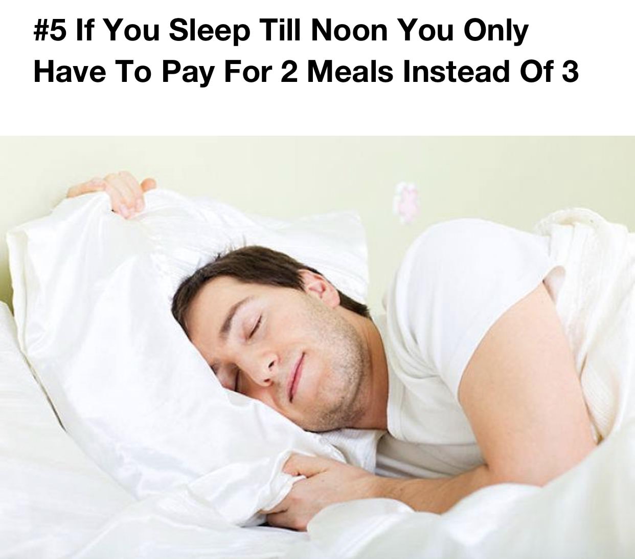 just one more video meme - If You Sleep Till Noon You Only Have To Pay For 2 Meals Instead of 3