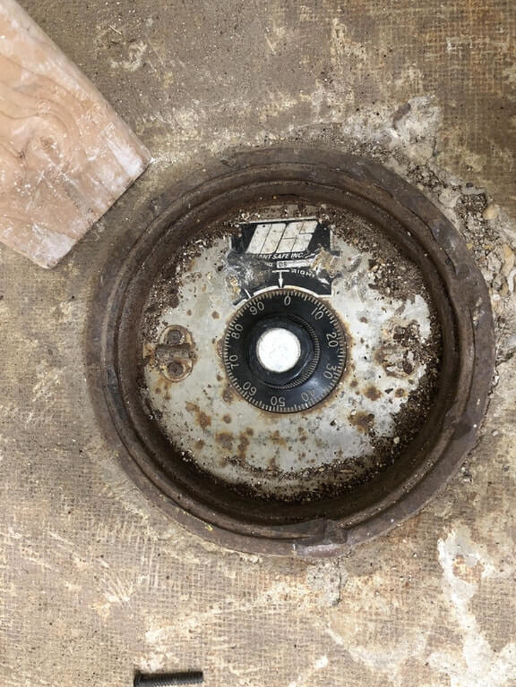 “I found a floor safe while pulling up carpet, does anyone know how I could possibly get it open?”