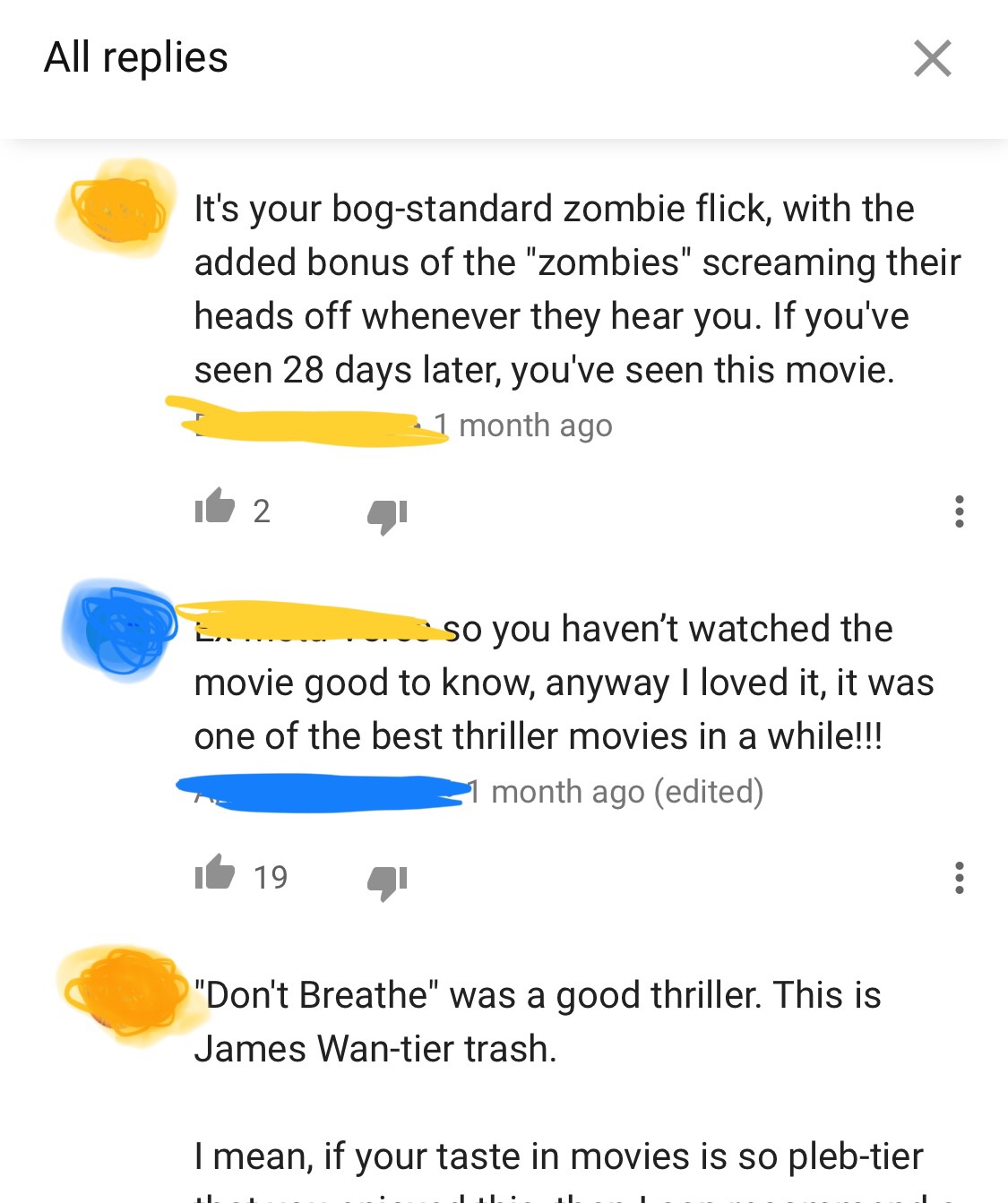 point - All replies It's your bogstandard zombie flick, with the added bonus of the "zombies" screaming their heads off whenever they hear you. If you've seen 28 days later, you've seen this movie. 1 month ago Id 2 so you haven't watched the movie good to