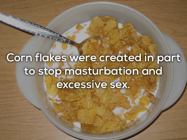 morning breakfast items indian - Corn flakes were created in part to stop masturbation and excessive sex.