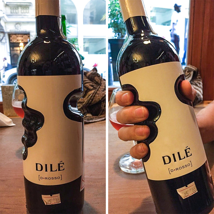 This hand-friendly wine bottle.