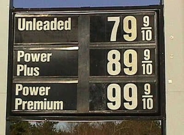 1998 gas prices - Unleaded 79 896 Power Plus Power Premium 99