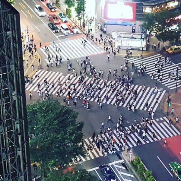 There are over 300 intersections in Japan that let pedestrians cross diagonally.