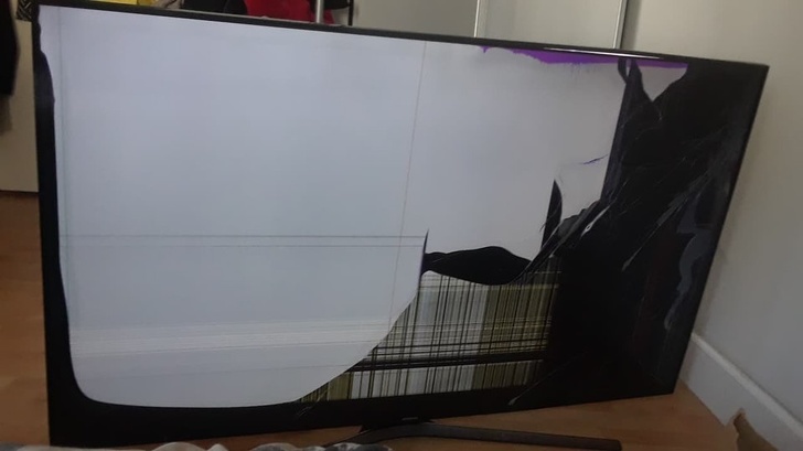 “Our $1000 TV just arrived.”