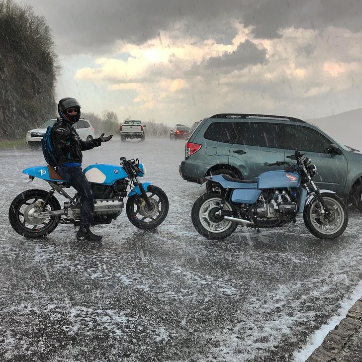 “Well, it was a nice ride until we hit a surprise hailstorm.”