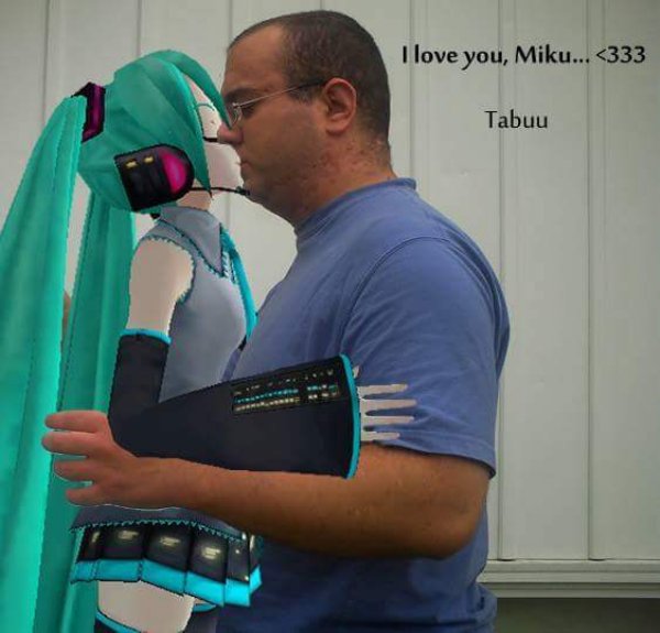 guy with hand on chest meme - I love you, Miku...