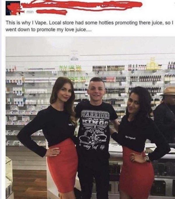 neckbeard facebook - min This is why I Vape. Local store had some hotties promoting there juice, so I went down to promote my love juice....