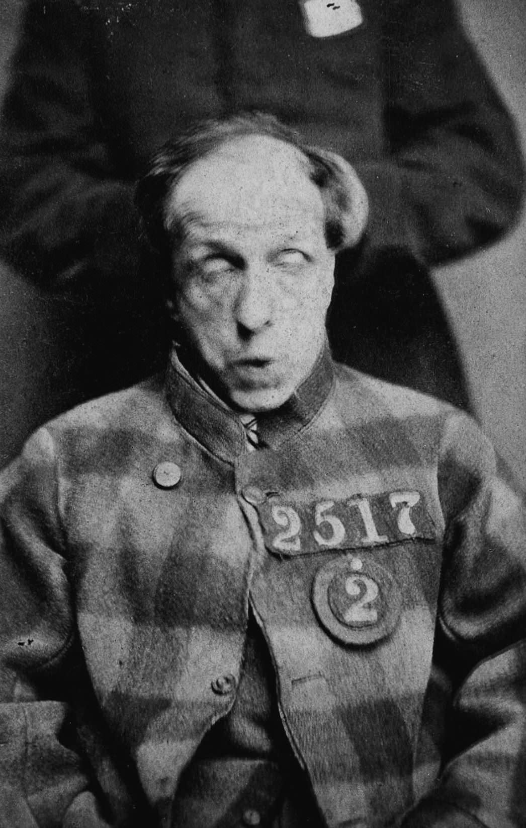 An inmate in an Insane Asylum in England in 1888.
