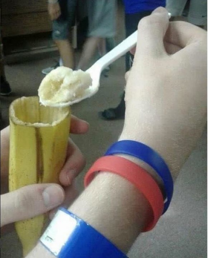 The decent way to eat a banana