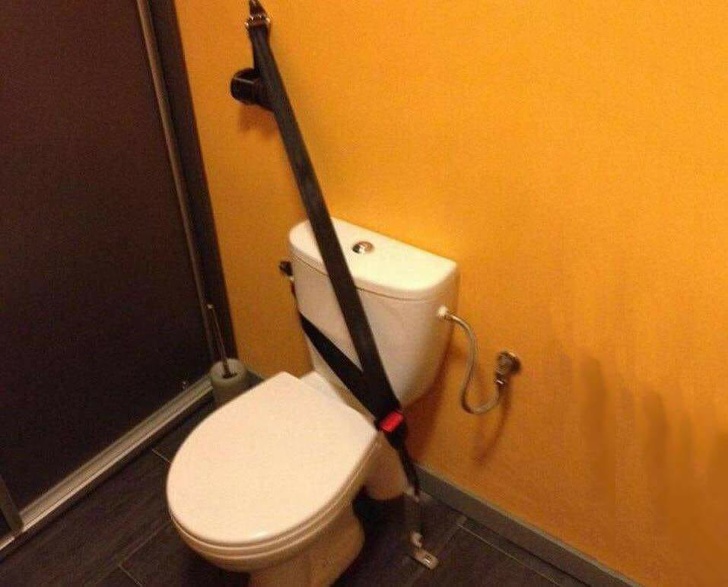 The ultimate toilet seat belt