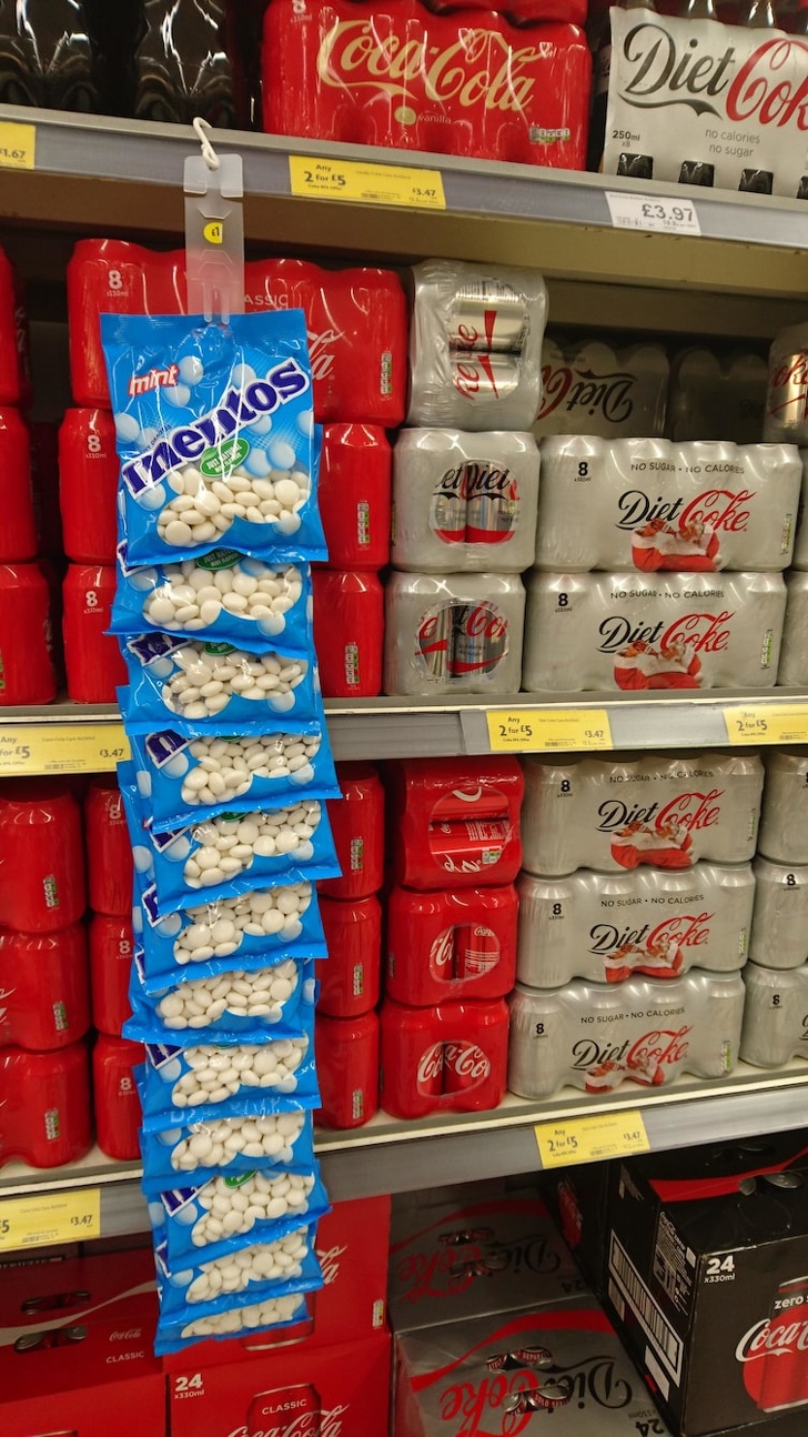 Someone in this supermarket knew exactly what they were doing.