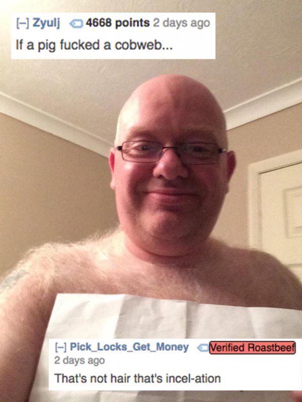 reddit memes - memes sarcastic smile - Zyulj 4668 points 2 days ago If a pig fucked a cobweb... Pick_Locks_Get_Money Verified Roastbeef 2 days ago That's not hair that's incelation