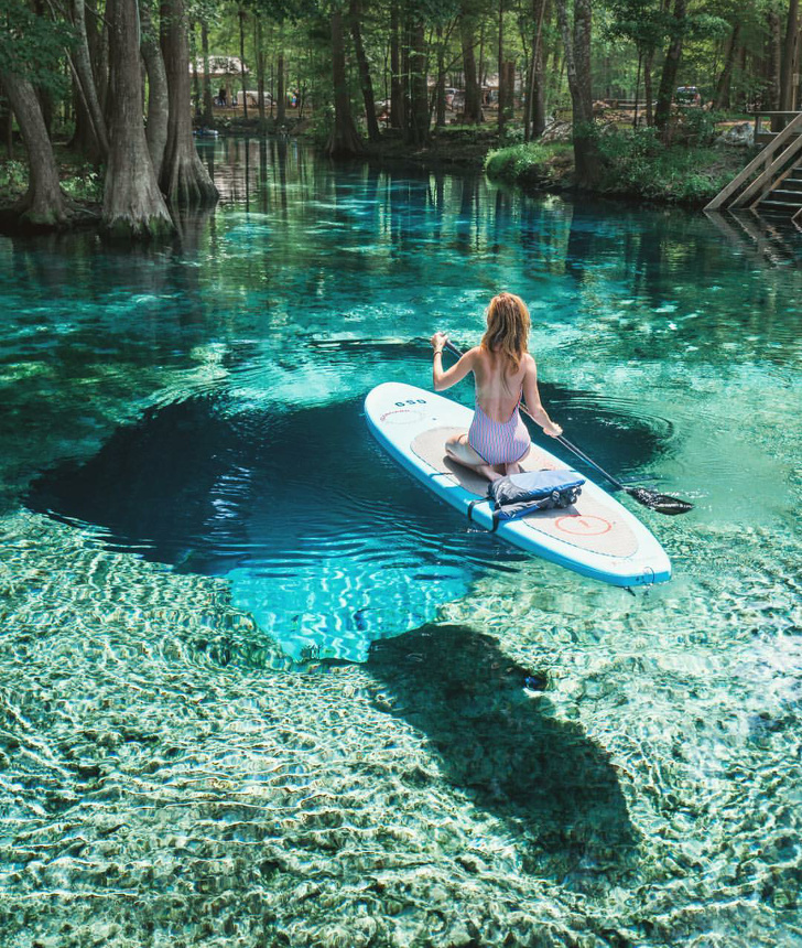 The water in this lake is more transparent than the water in a private swimming pool.