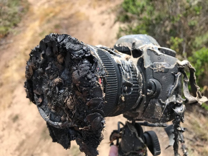 A melted camera from the SpaceX Falcon 9 Rocket Launch.