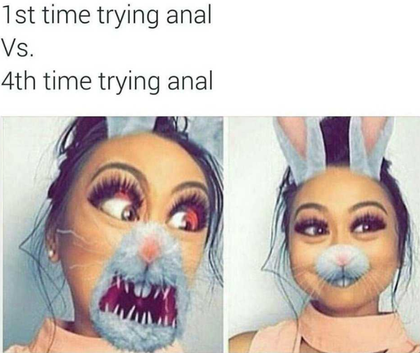 1st time anal meme - 1st time trying anal Vs. 4th time trying anal