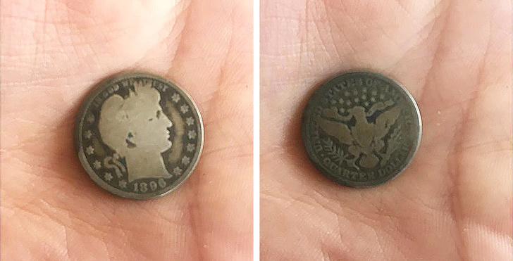 “This 122-year-old quarter my mom found”