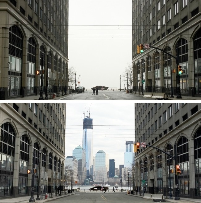 This is how fog can completely change the look of a street.