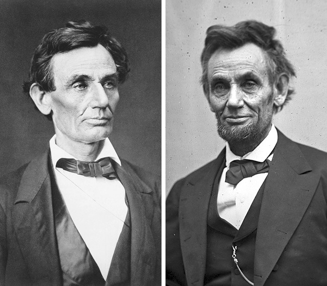 Abraham Lincoln before and after the American Civil War