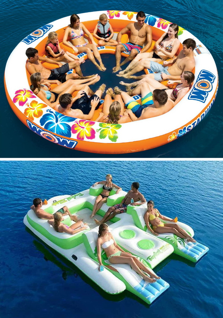 Water platforms for a group of friends. Get everyone you know on this thing <a href=https://amzn.to/2JqtmHl "no follow" target="_blank">here.</a>