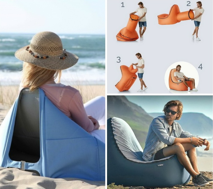 Sun beds and chairs. Chair tech has come a long way. Chill out on the beach or wherever <a href=https://amzn.to/2Mc26KH "no follow" target="_blank">here.</a>