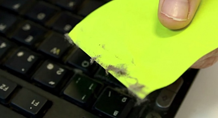 Post-it notes can effectively clean your keyboard.
