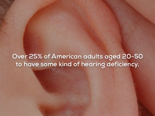 creepy fact lip - Over 25% of American adults aged 2050 to have some kind of hearing deficiency.