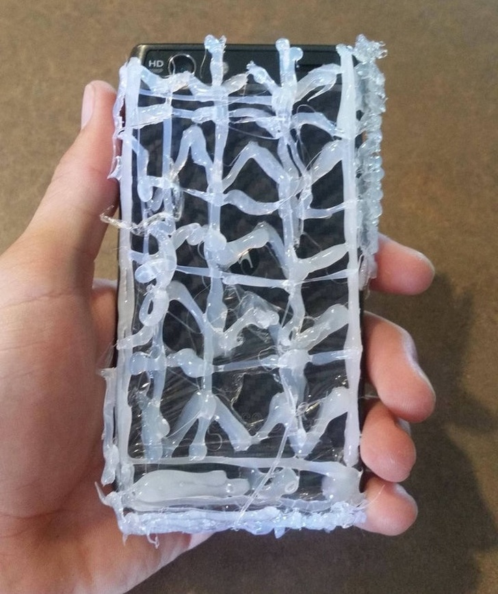 When you can’t find a unique phone case but you have a glue gun