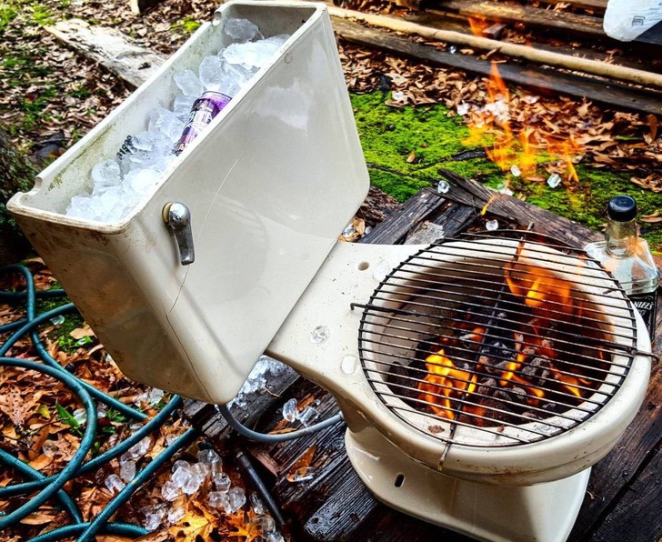 toilet grill and cooler