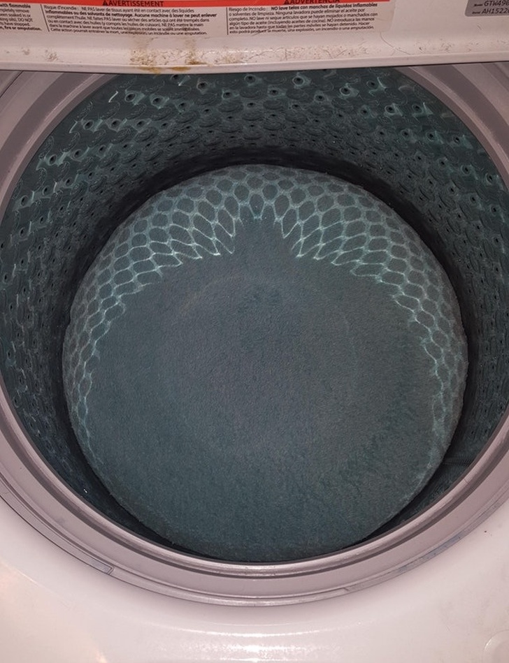 “The way my blanket made a perfect circle in the washing machine.”