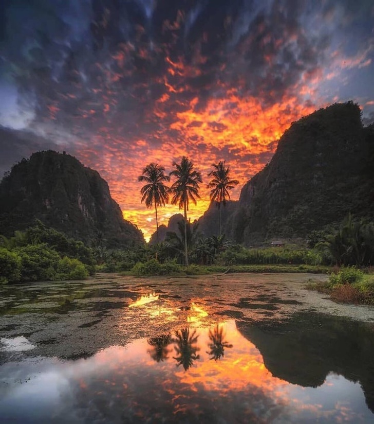A sunset in Indonesia