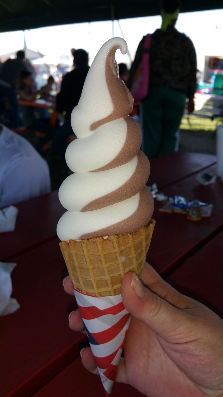 A ridiculously perfect ice cream swirl