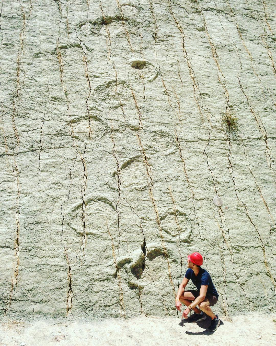 Dinosaur footprints in Bolivia