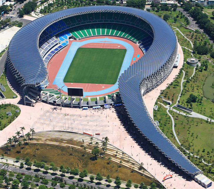 A solar-powered stadium in Taiwan