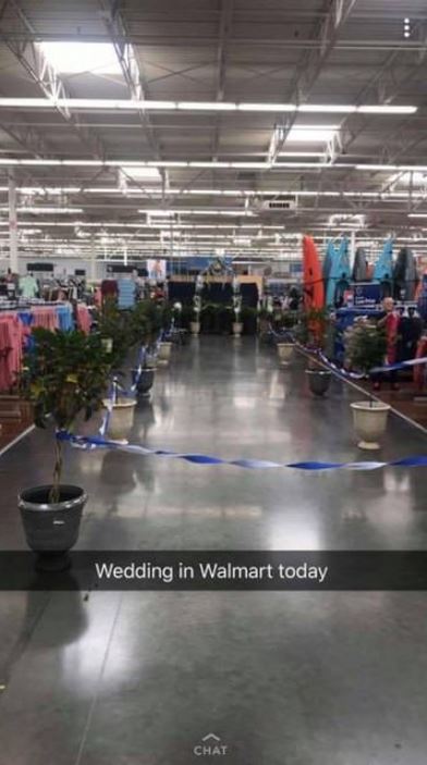 floor - Wedding in Walmart today